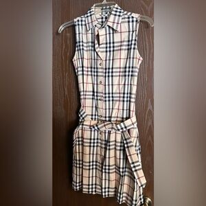 Burberry Sleeveless Pattern Dress